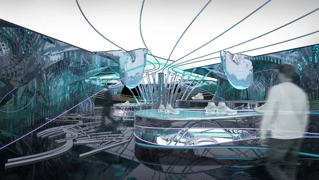 好亚！广美毕设将亚文化注入空间互动装置“掀翻”国潮！“未来科技感+虚拟商店平台+沉浸式换装体验”品牌核心价值拉满的叙事性空间设计-221