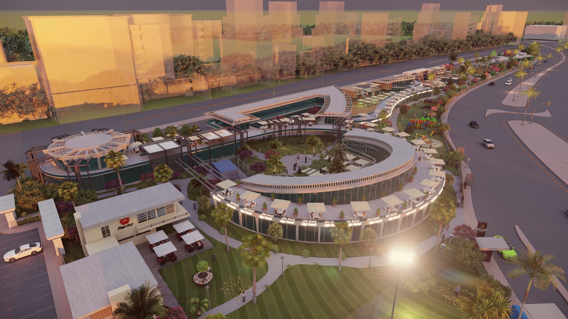 food court , shops & bank design-37