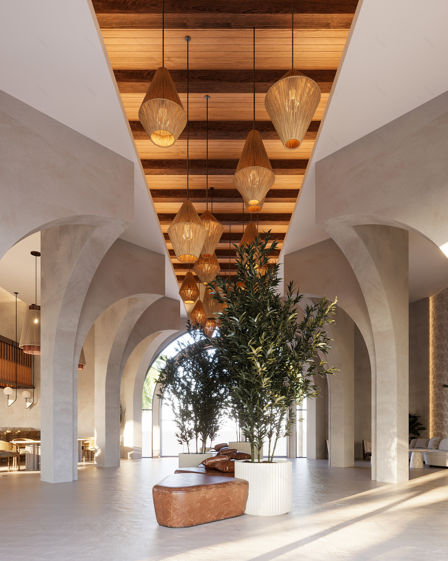 火烈鸟度假村接待厅设计丨埃及丨Mo Ashraf-9