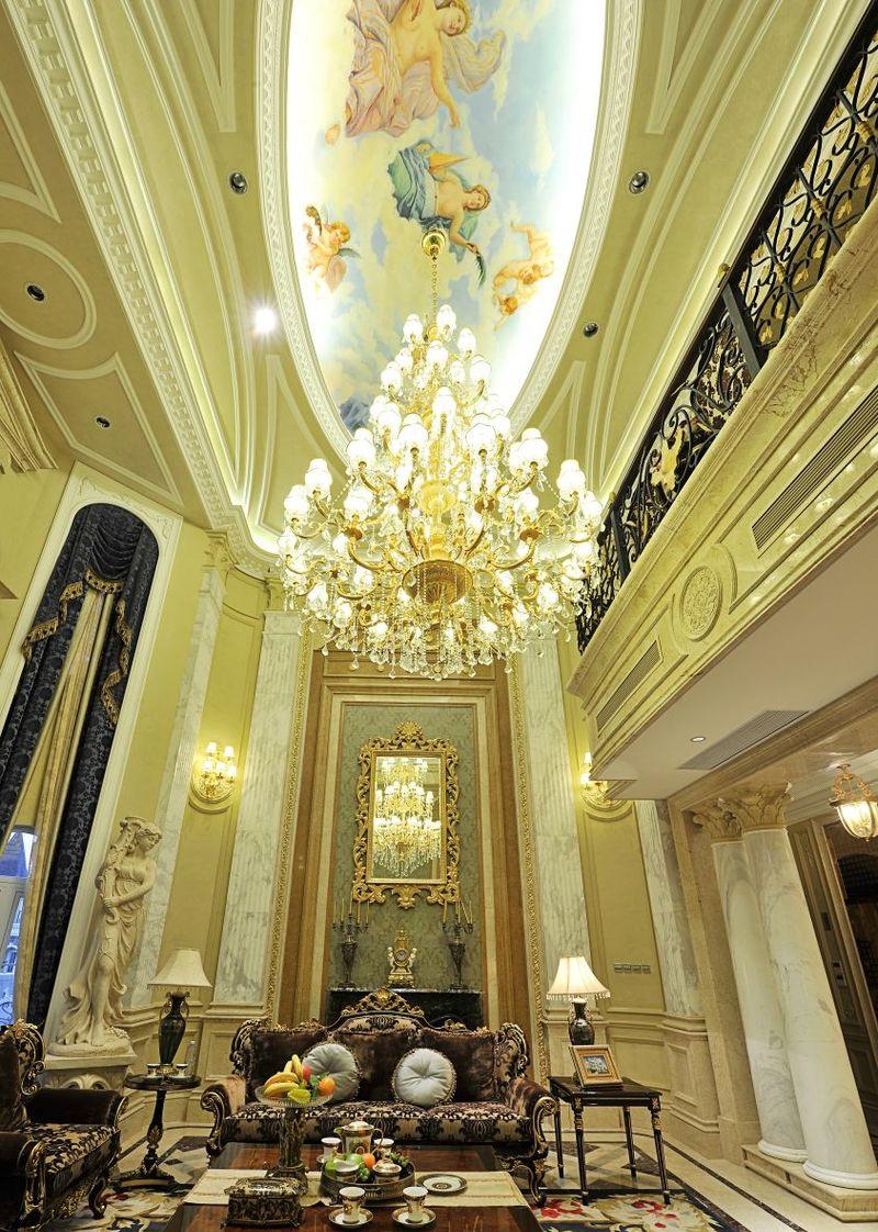 深圳塞纳湾高端别墅软装设计效果图-美式新古典别墅软装效果图-16