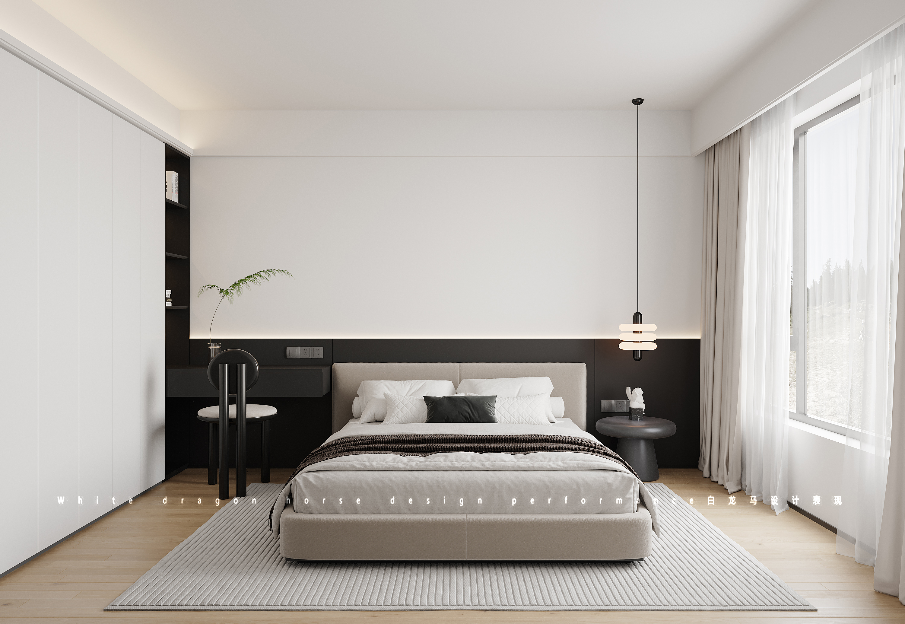 新中式风格-白龙马效果图-5