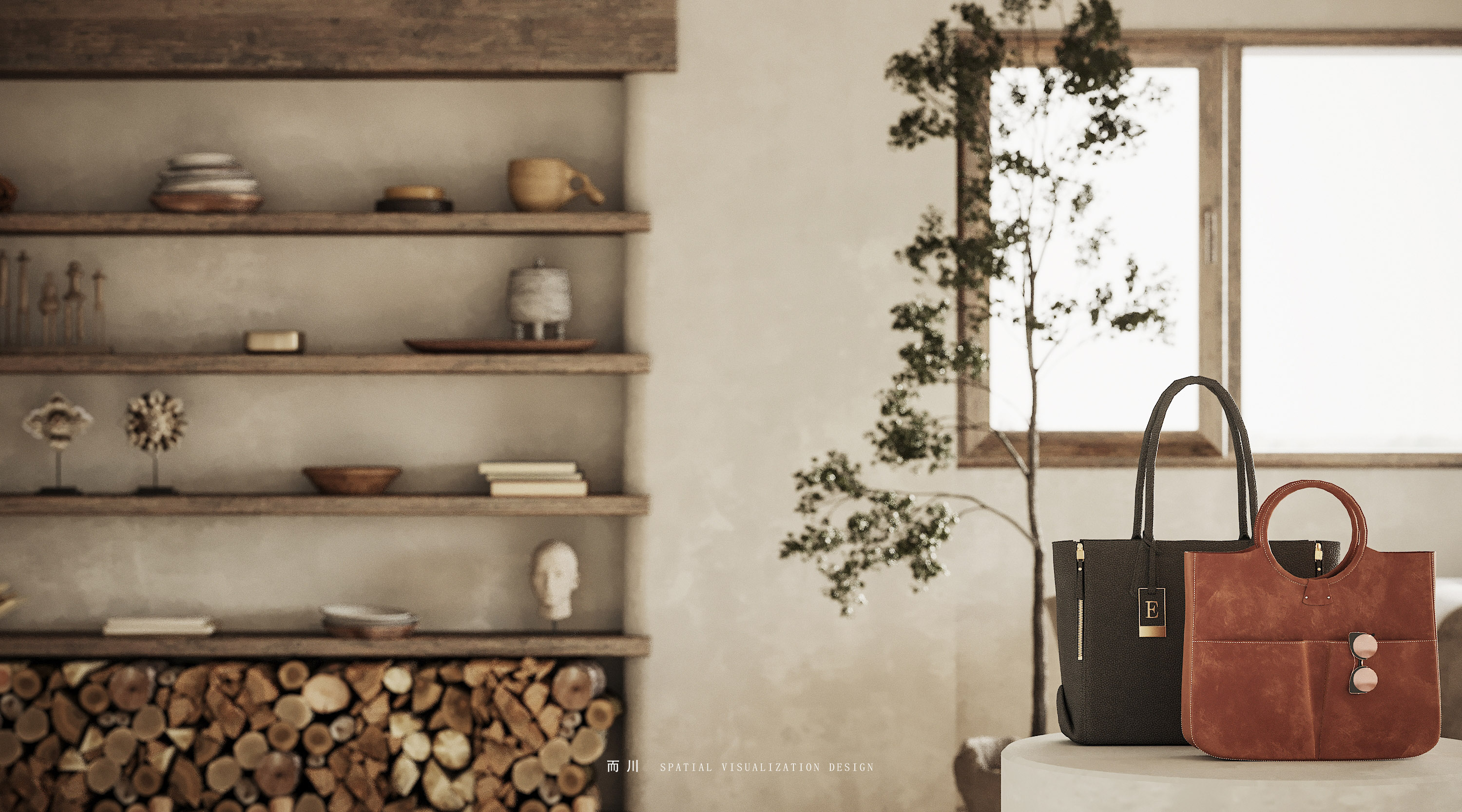 自然之美,侘寂民宿设计丨而川空间可视化工作室-12