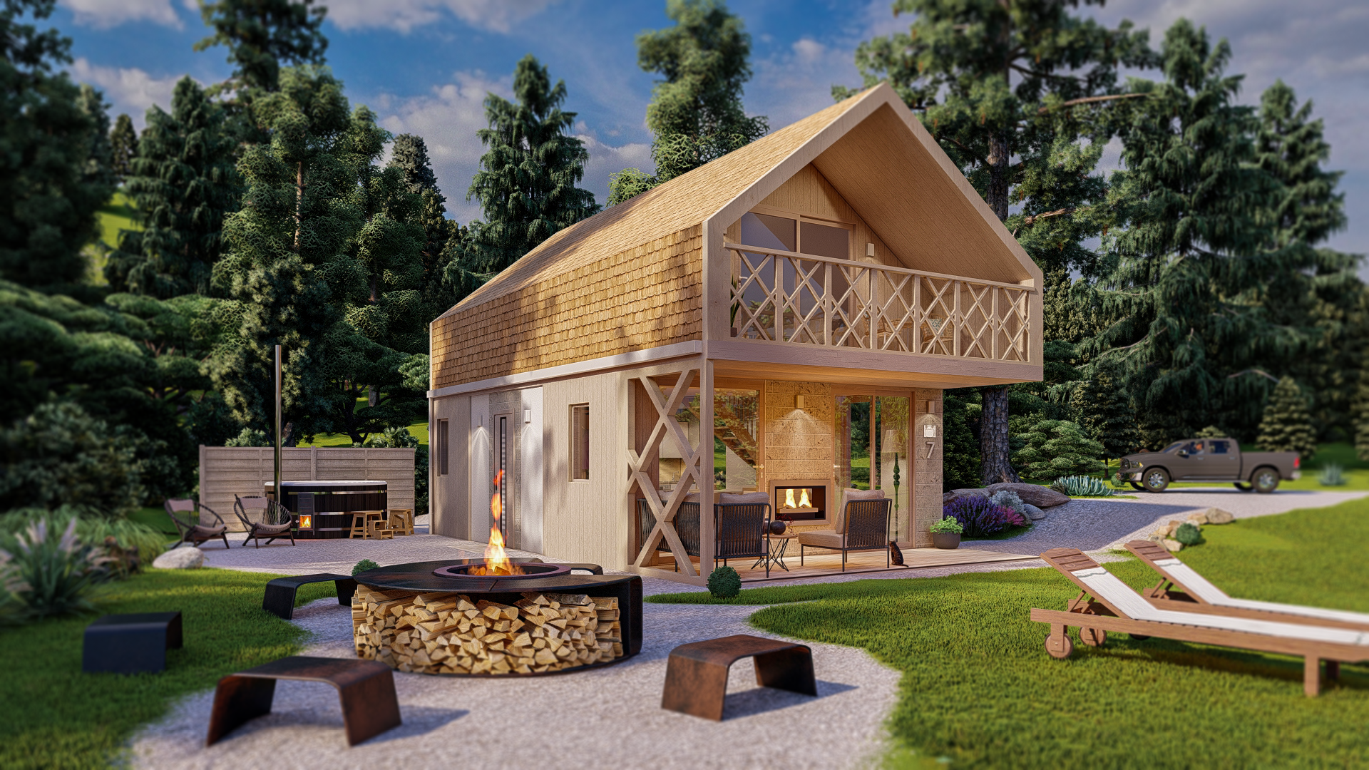 Alpine Style House Bungalow Chalet-2