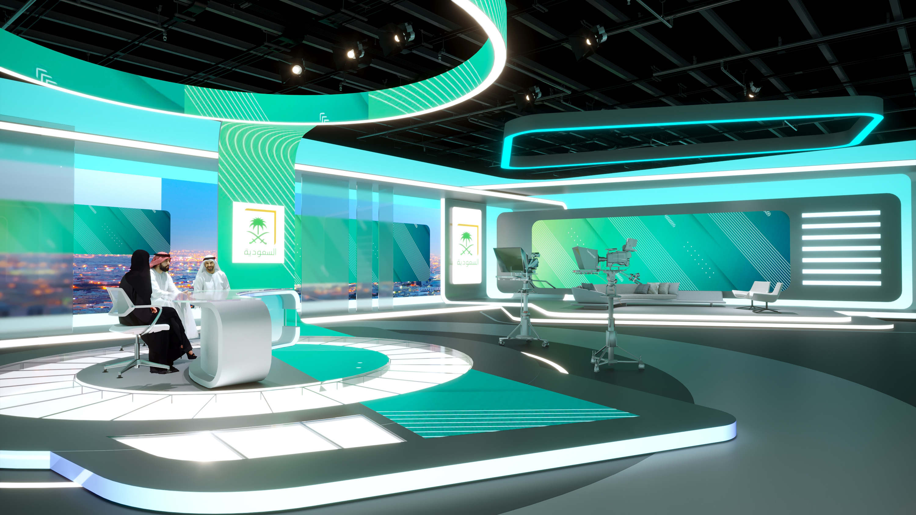 Saudi TV .News Studio .Set Design-1