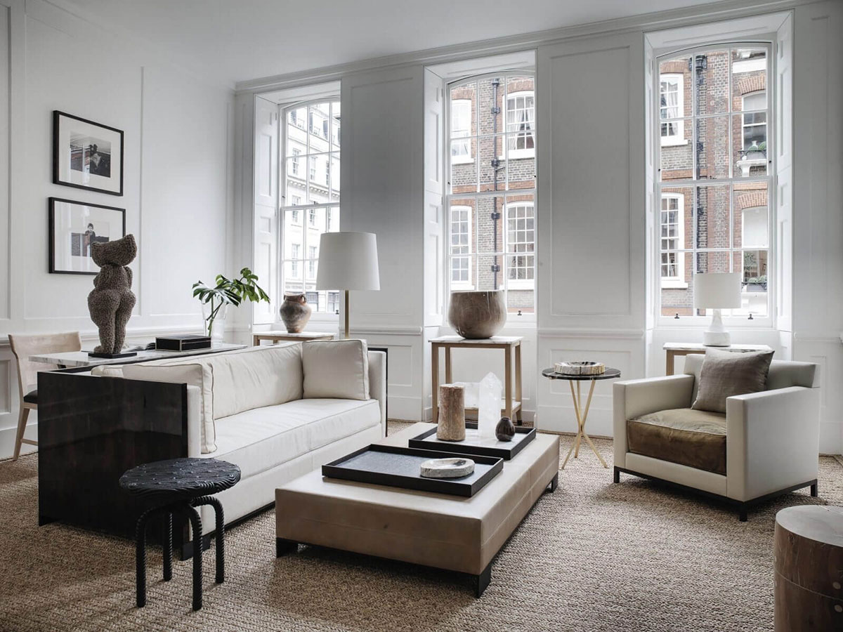 伦敦优雅公寓 | 现代设计与古典元素的完美融合-1