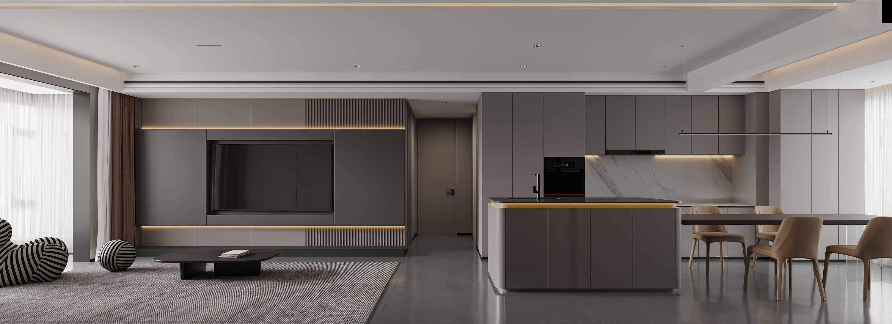 暗色调家装空间丨井外空间设计-10