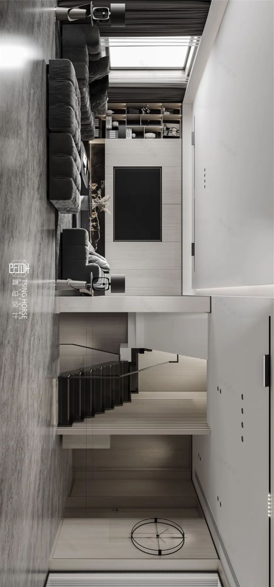 龙湖天钜底跃 · 现代简约 295㎡艺术新家丨青马别墅空间设计-50