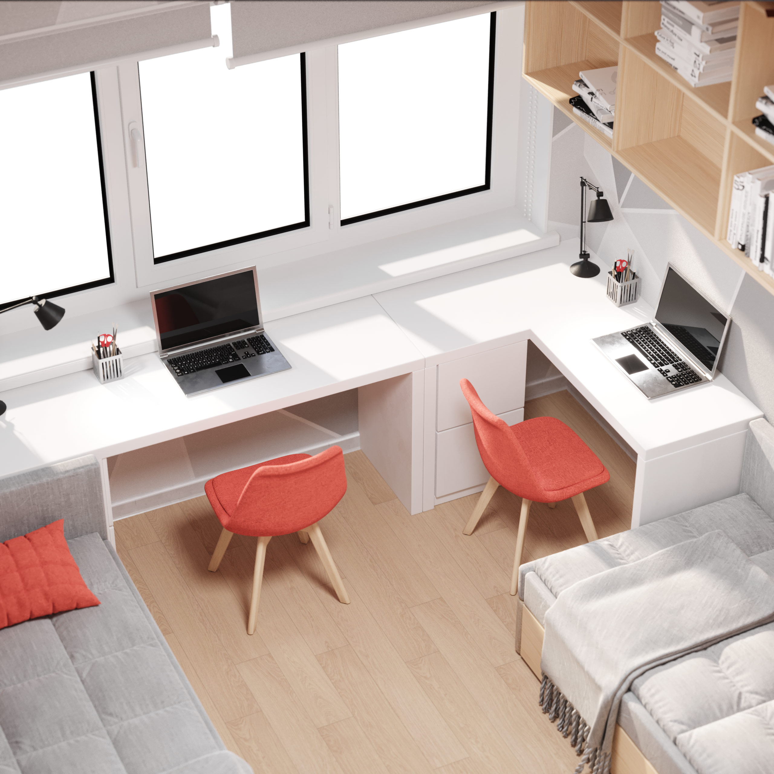 宿舍起居室及宿舍房间设计丨俄罗斯莫斯科丨ЕвроПроект-8