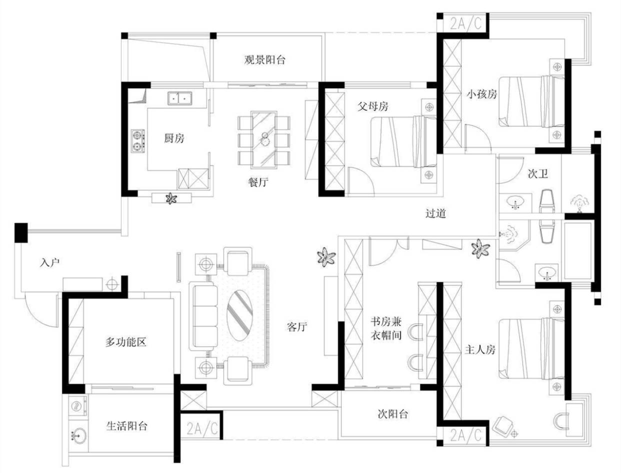 涵瑜设计 | 机长与画家的 185 平混搭之家-75