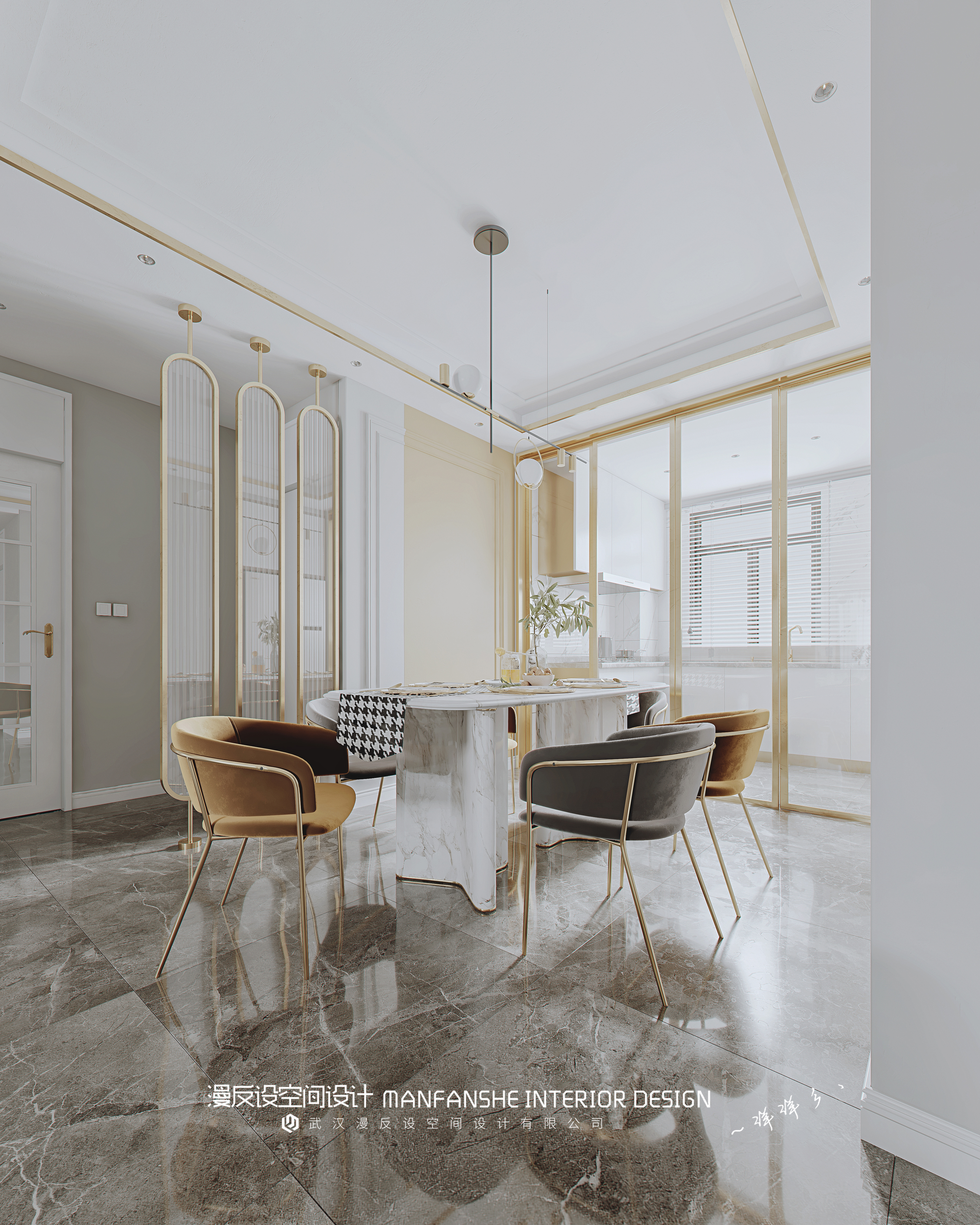 轻奢客餐厅设计，演绎优雅品味-12