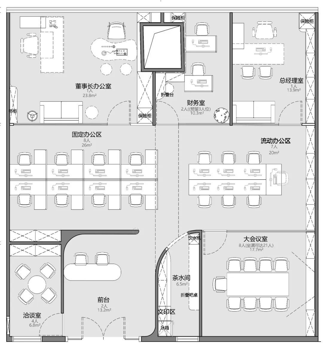 现代科技简约风格的办公室设计汇金国际金融中心丨杜特设计-3