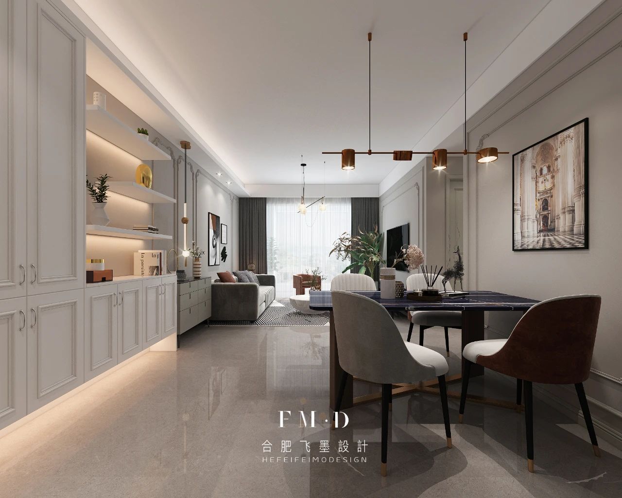 合肥望江台璟宸 100㎡三室轻奢法式设计,单身女青年的理想家居-26