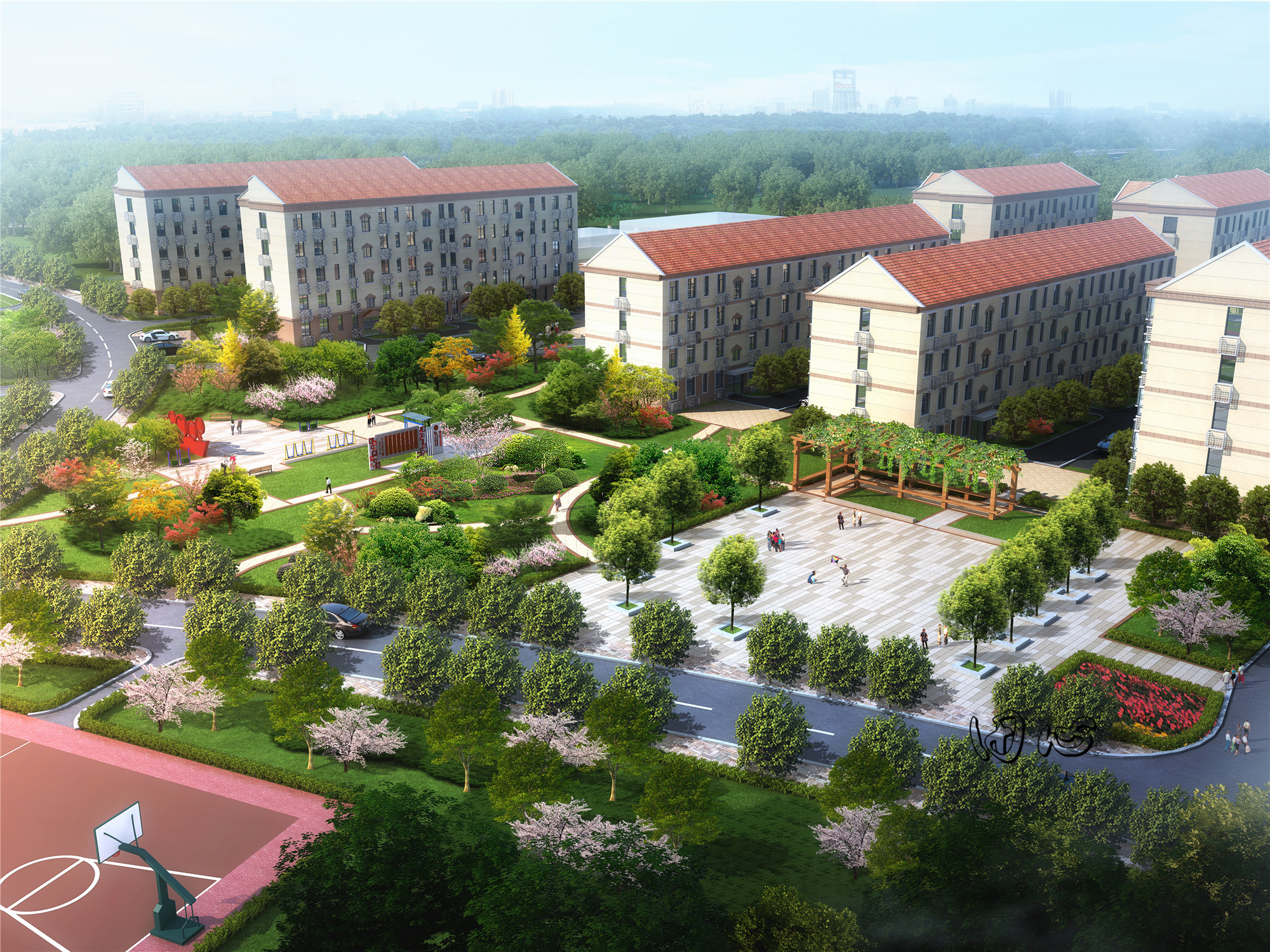 室外  外立面 透视  鸟瞰                     -3