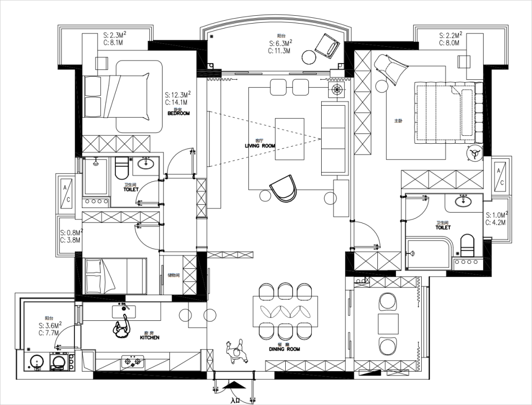 150㎡意式极简风大平层，简简单单的婚房，却越住越爱！-163