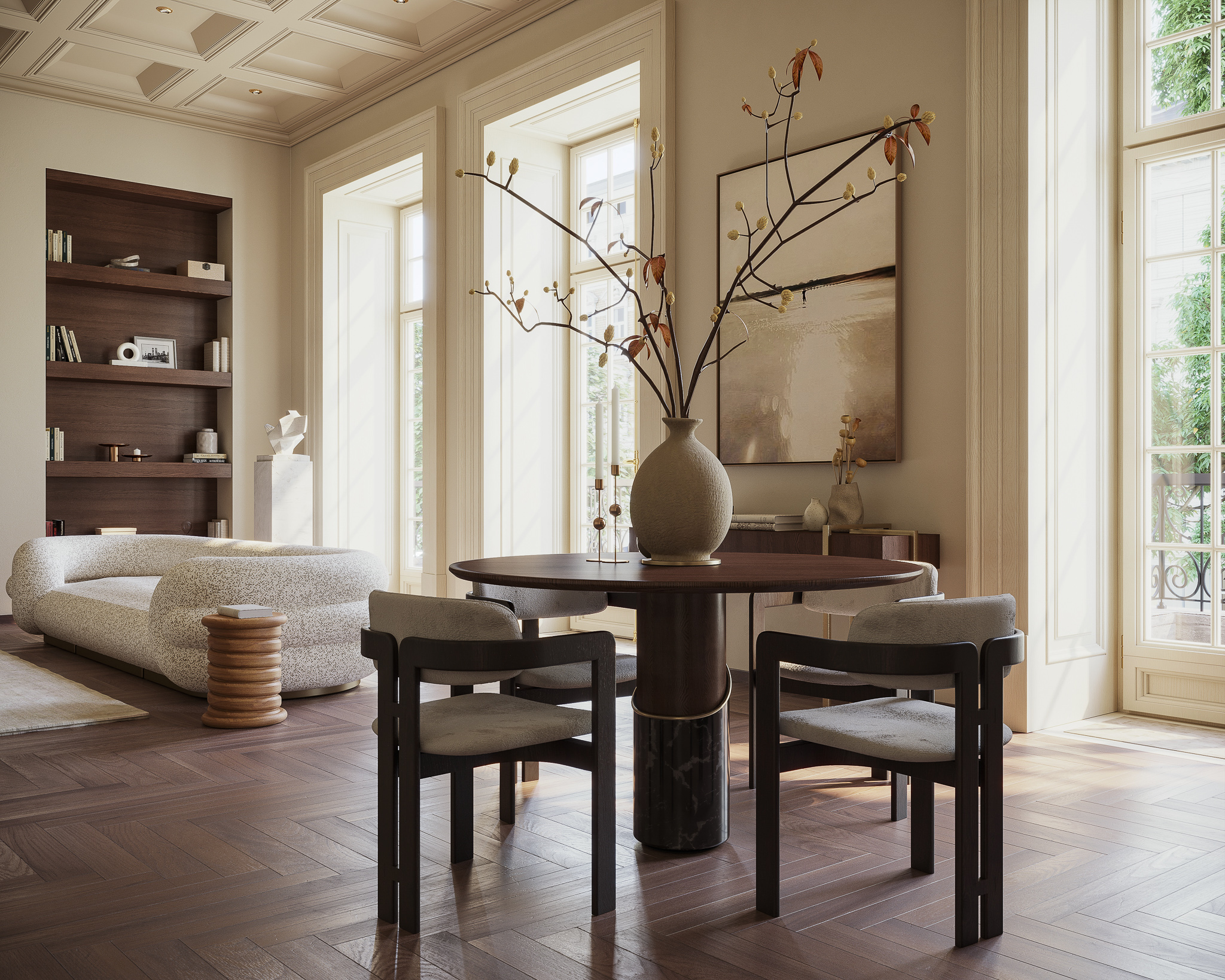 巴黎公寓:现代波西米亚风且优雅之作丨法国巴黎丨来自荷兰的设计师Meryem Matur-16