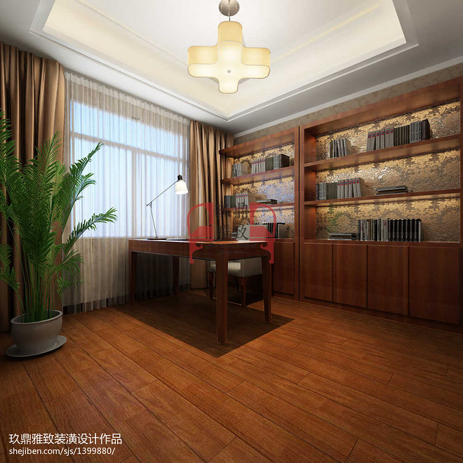 儒雅厚物 【奕聪花园】四室设计-16