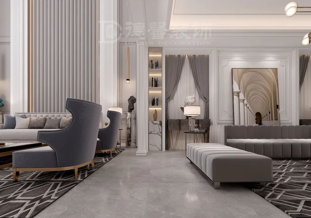 现代法式别墅设计，打造丰富空间层次-38