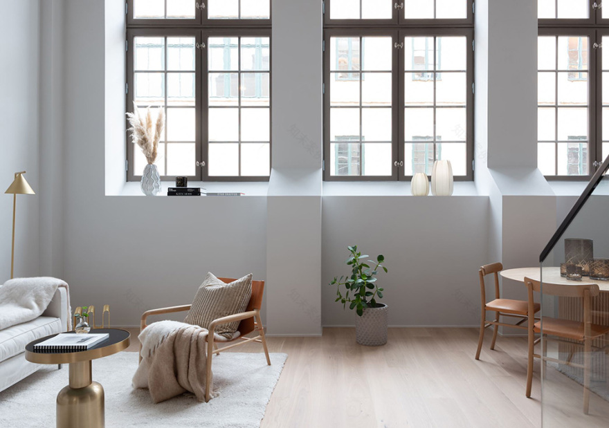 斯德哥尔摩百年体育馆改造成简约北欧风公寓-4