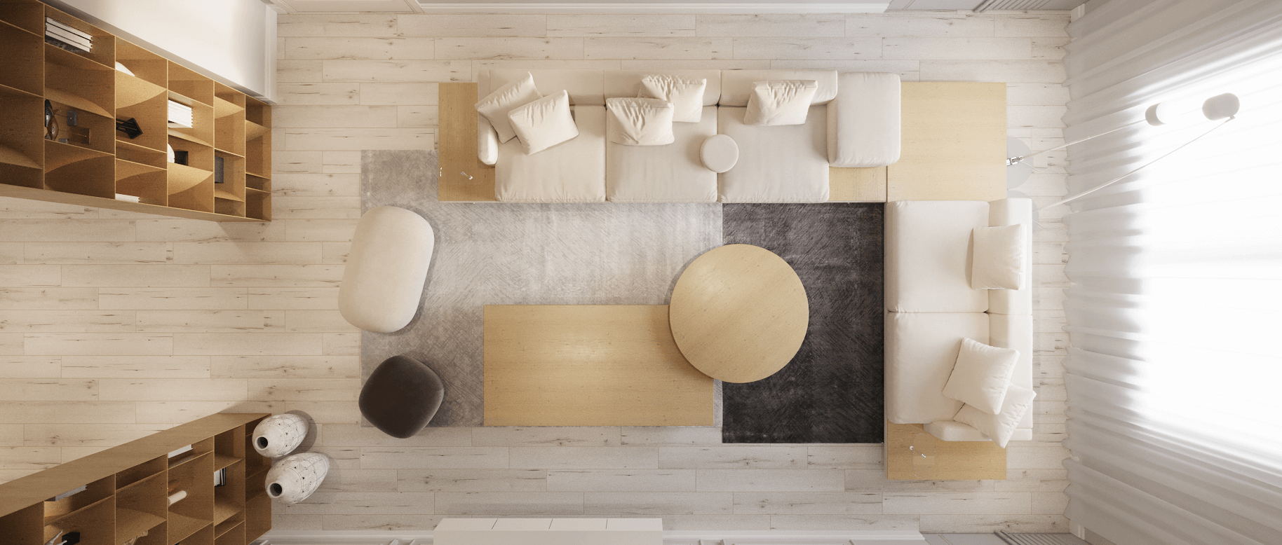 170㎡浅色系公寓设计 方寸之间，皆是雅韵！-6