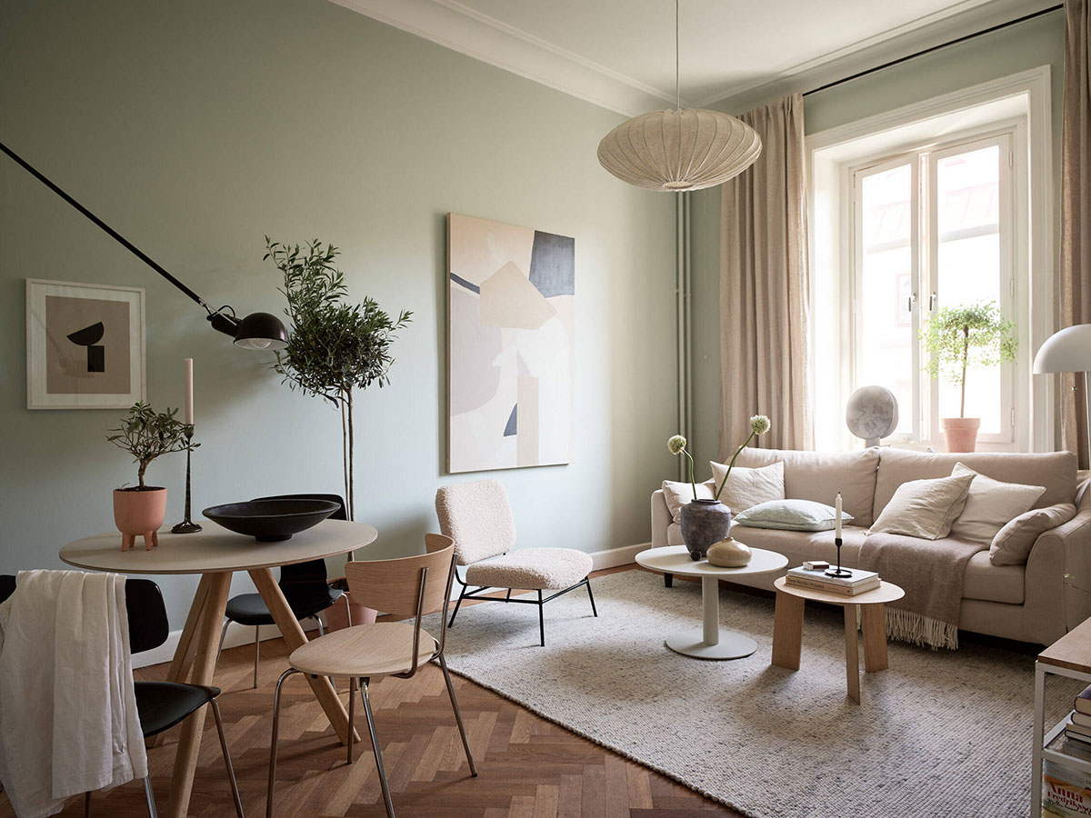 瑞典 46㎡小公寓的温馨设计-1