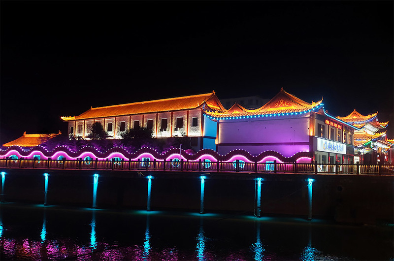 江西抚州东乡区街心花园街道夜景照明工程丨中国抚州-20