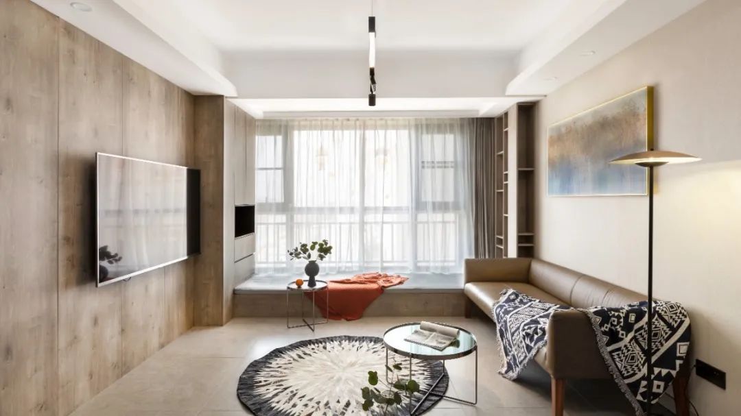 雅盛·城市嘉园 | 现代简约三居室,定制原木柜体构建温暖氛围-24