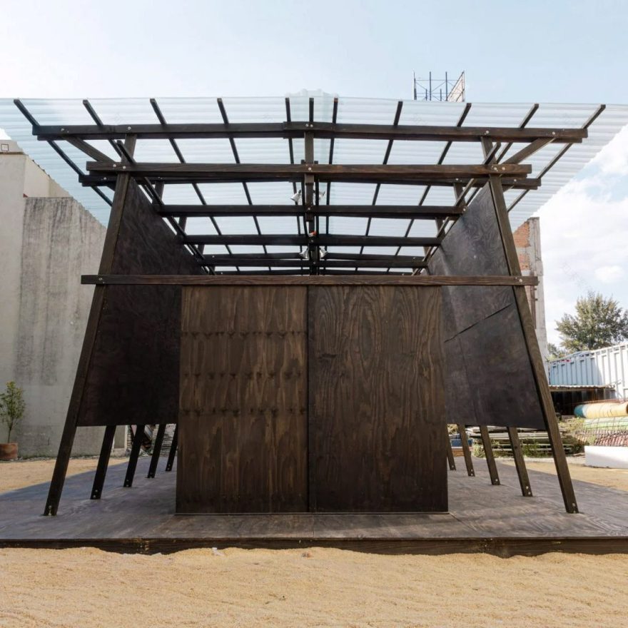 炭化木基座凉亭丨墨西哥墨西哥城丨Lanza Atelier-8