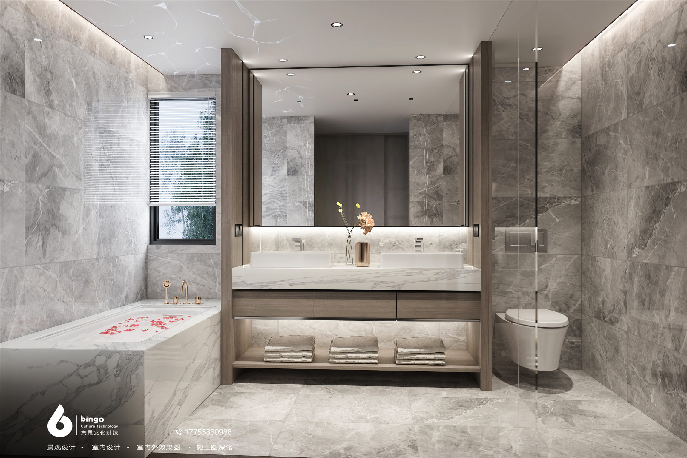 西安现代轻奢别墅设计 | 轻奢风格与金属材质的完美融合-20