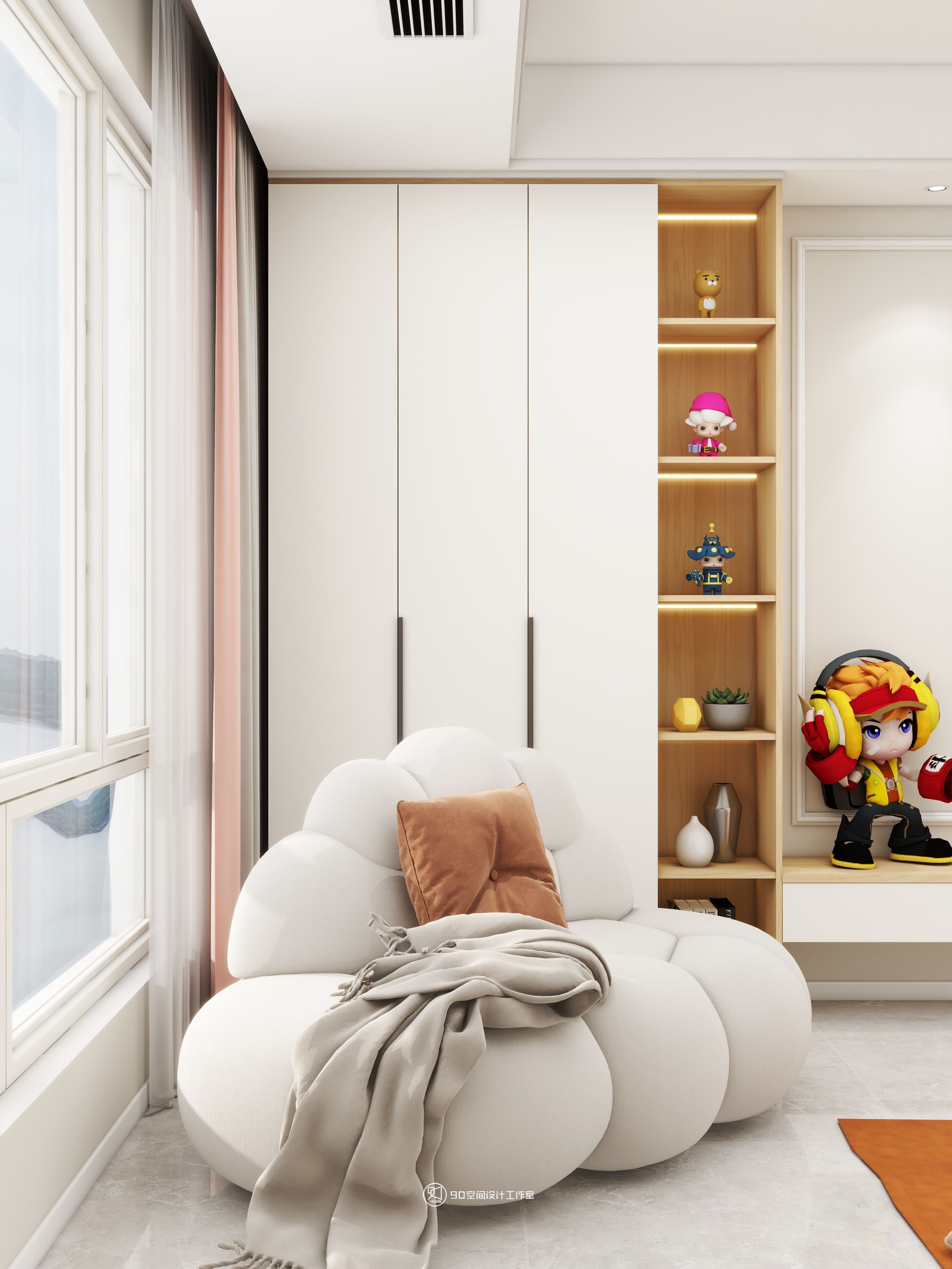 90 空间设计∣128㎡北欧奶油风-9