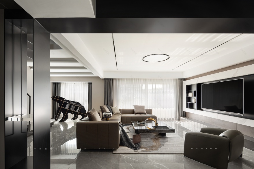 杭州现代黑白跃层住宅丨中国杭州-23