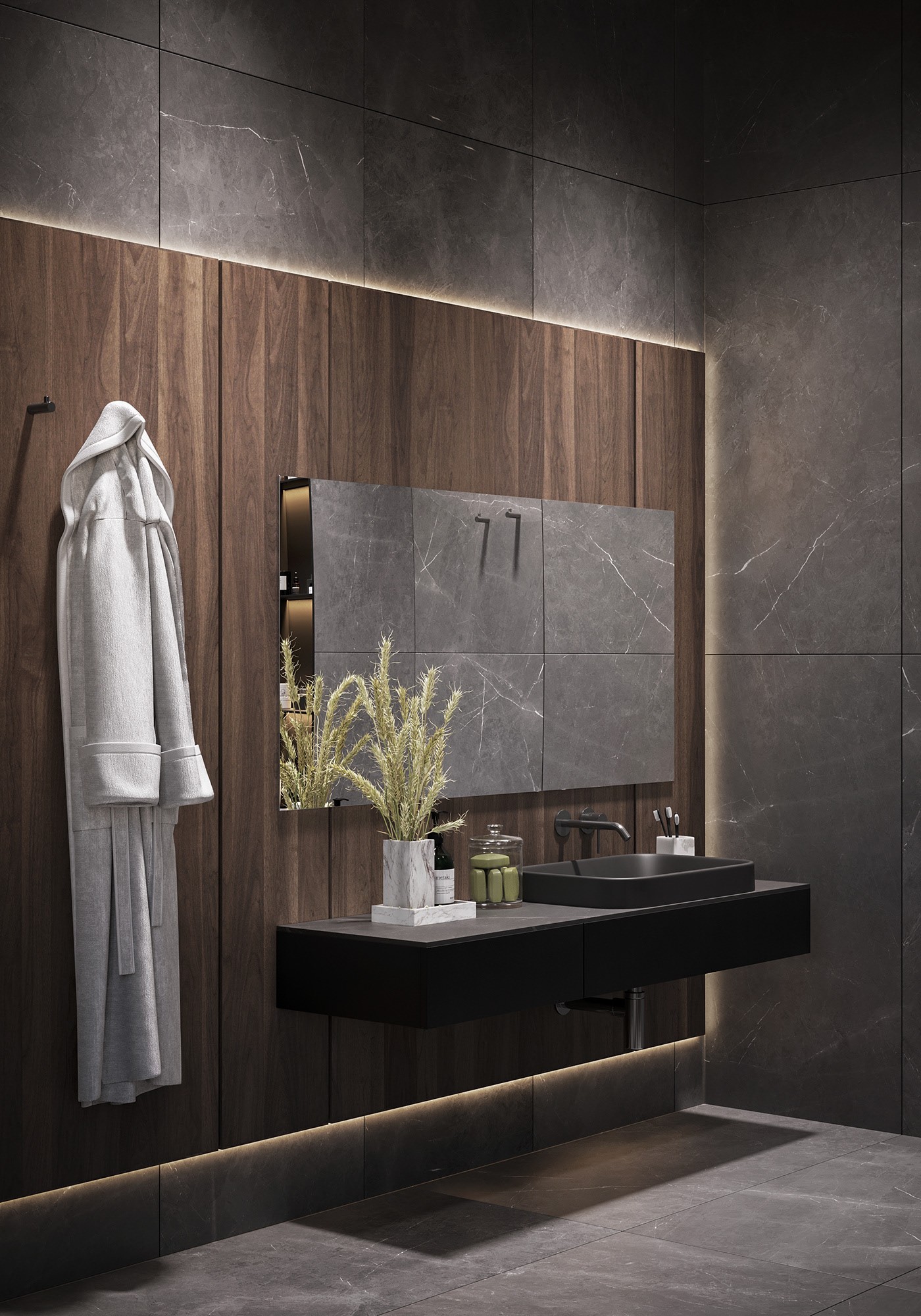 深色系公寓设计-12