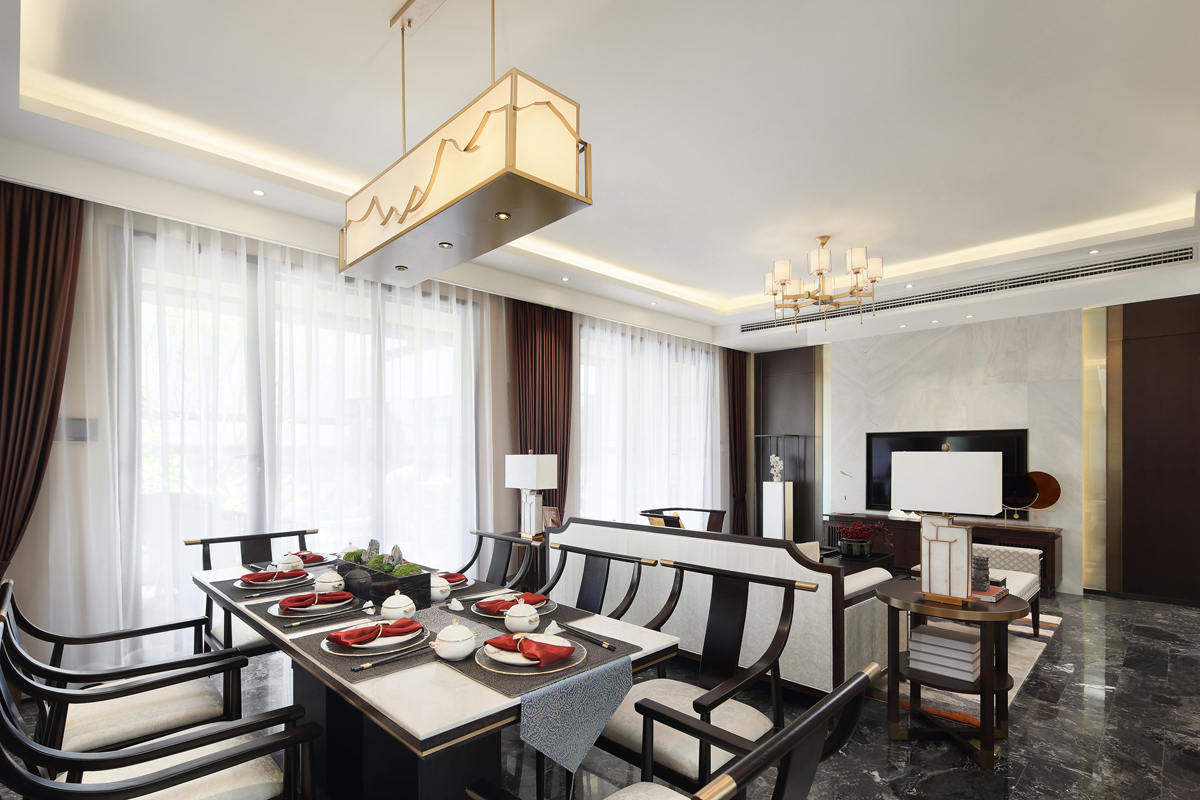 墨客设计 | 写意东方的江南华府，新中式的空间智慧-17