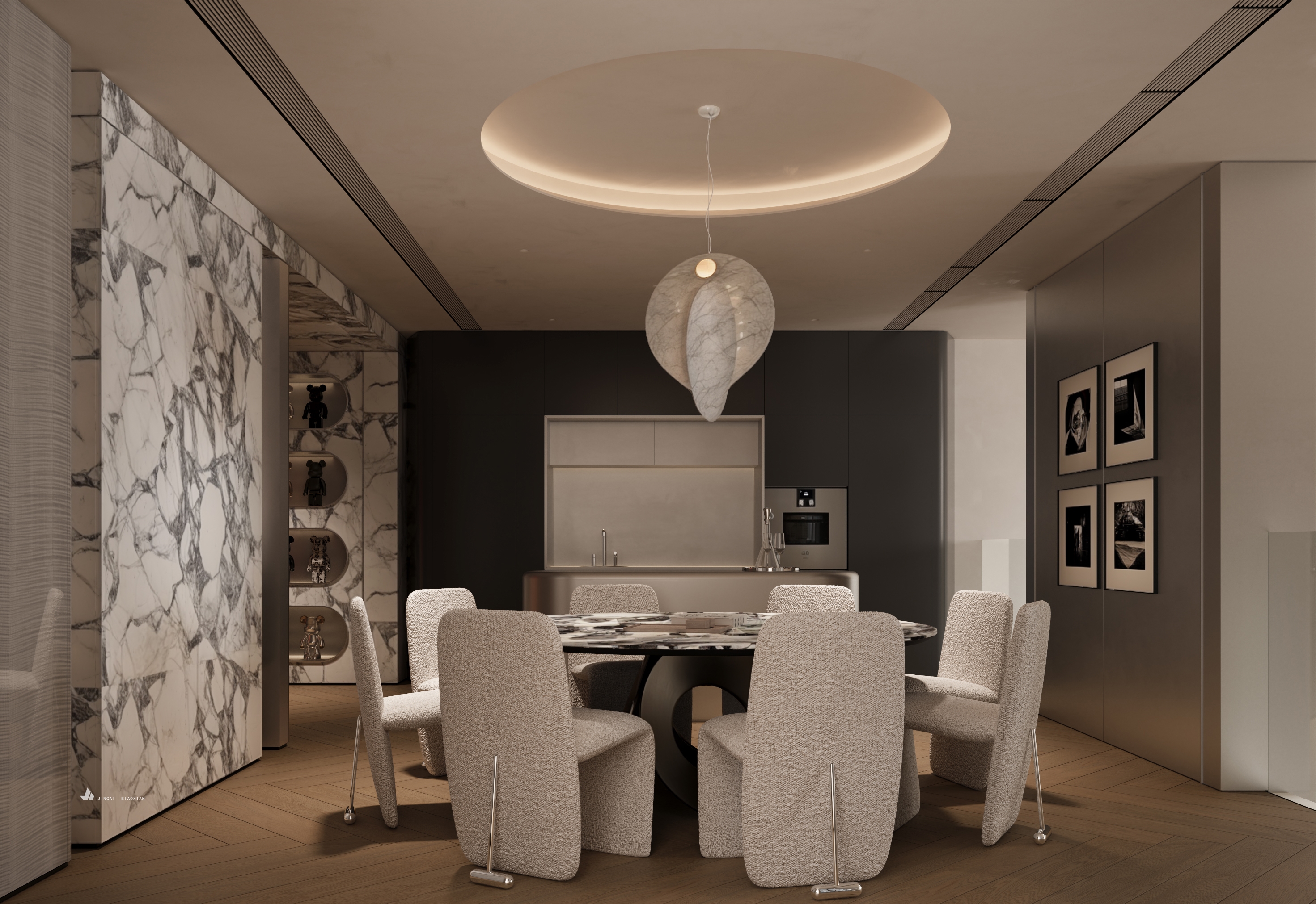 现代轻奢挑空别墅-25