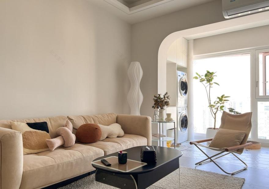 奶油北欧风精装房改造,90 后新人的温馨二人居-5