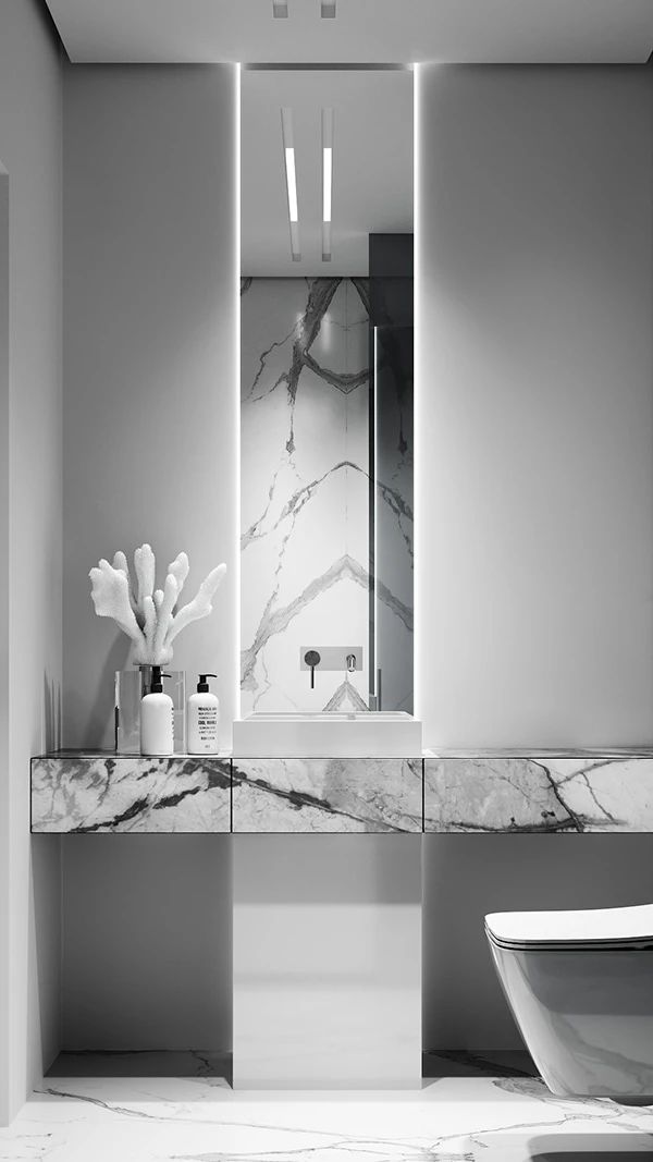 基辅黑白灰禁欲系家居,Anastasiia Reznichenko 现代设计典范-25