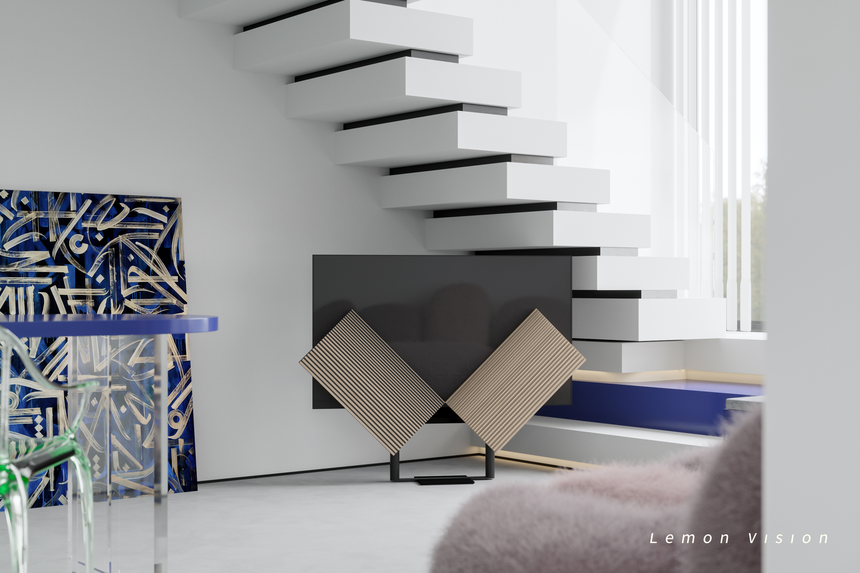 极简渲染，克莱因蓝-8