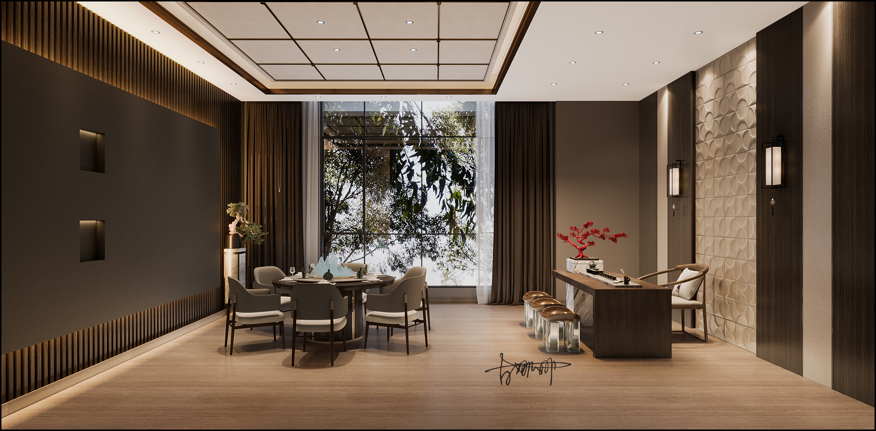 星夜设计新中式禅意私人会所-5