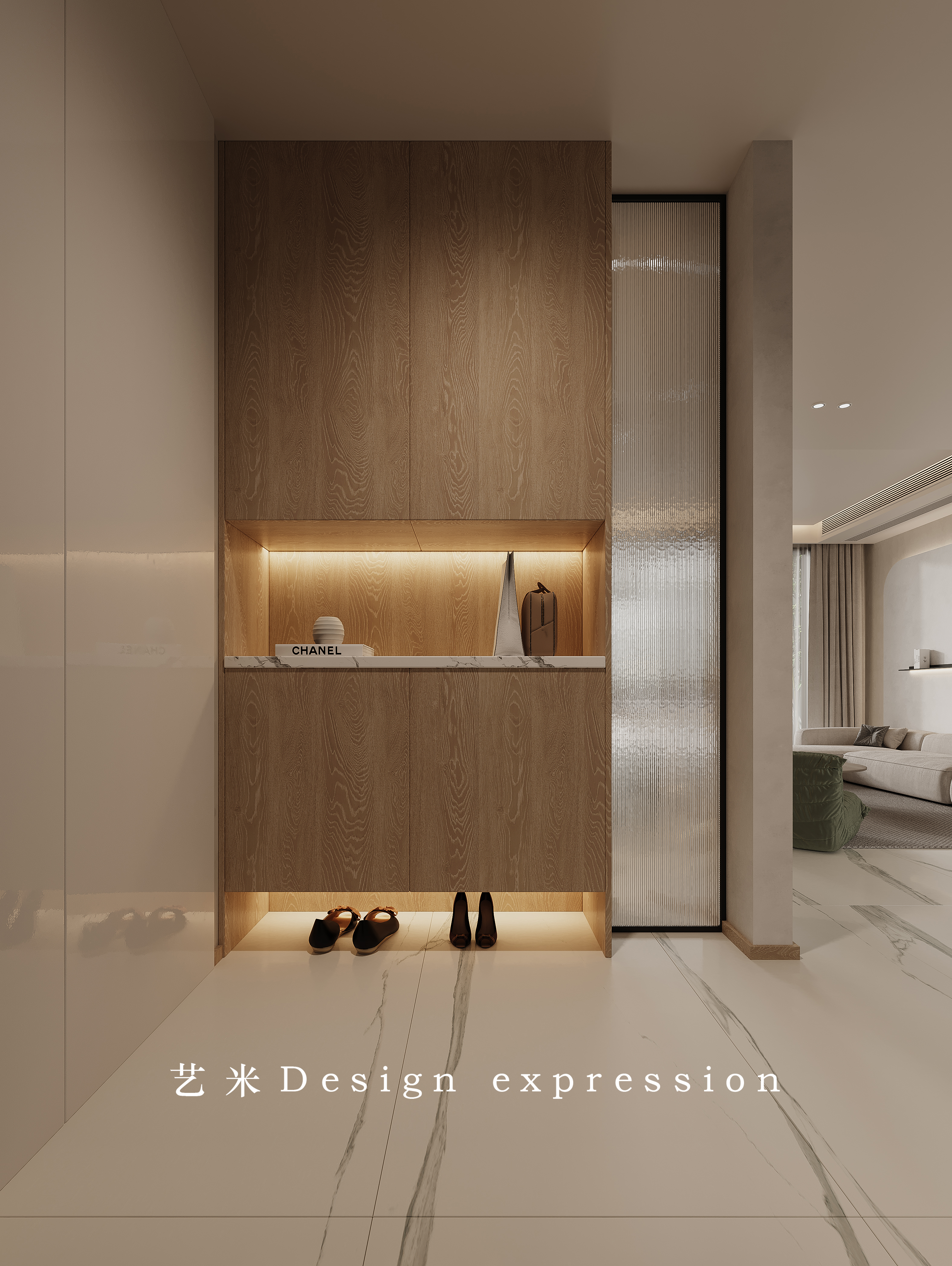 极简原木挑空别墅-艺米效果图-4