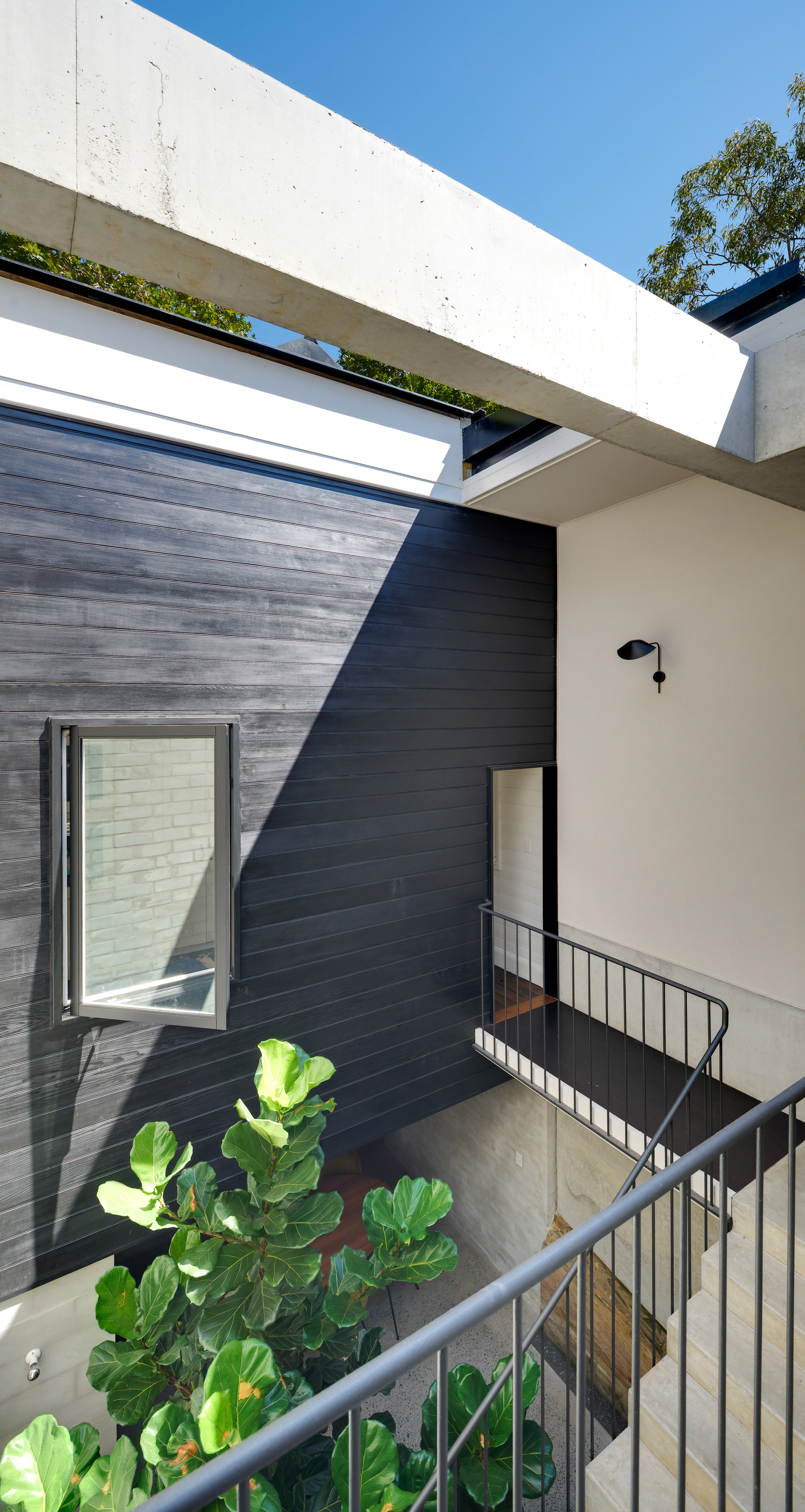 Welsh + Major slots lightwell between Sydney cottage and brick extension-4