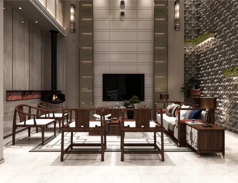 古今元素混搭的优雅别墅-3