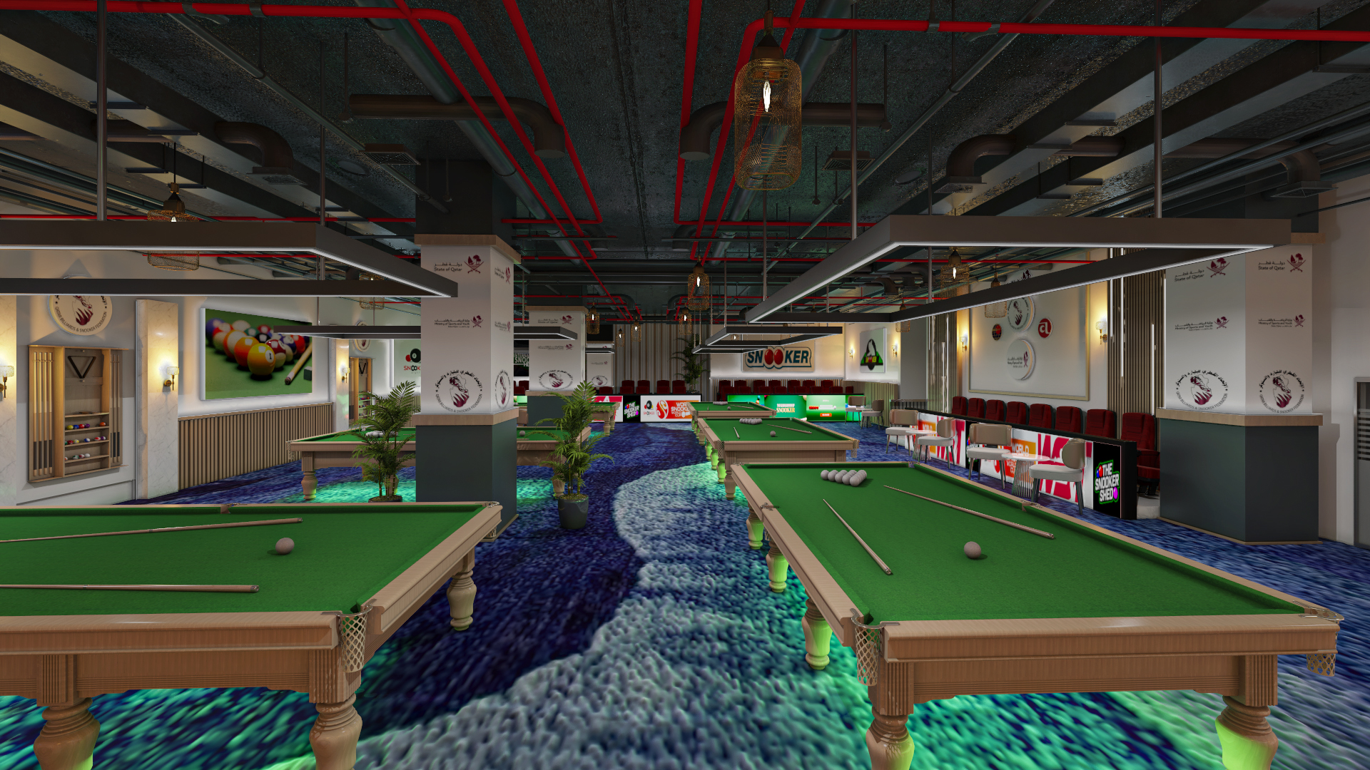 snoker Qatar etihad cooperation reception hall-11