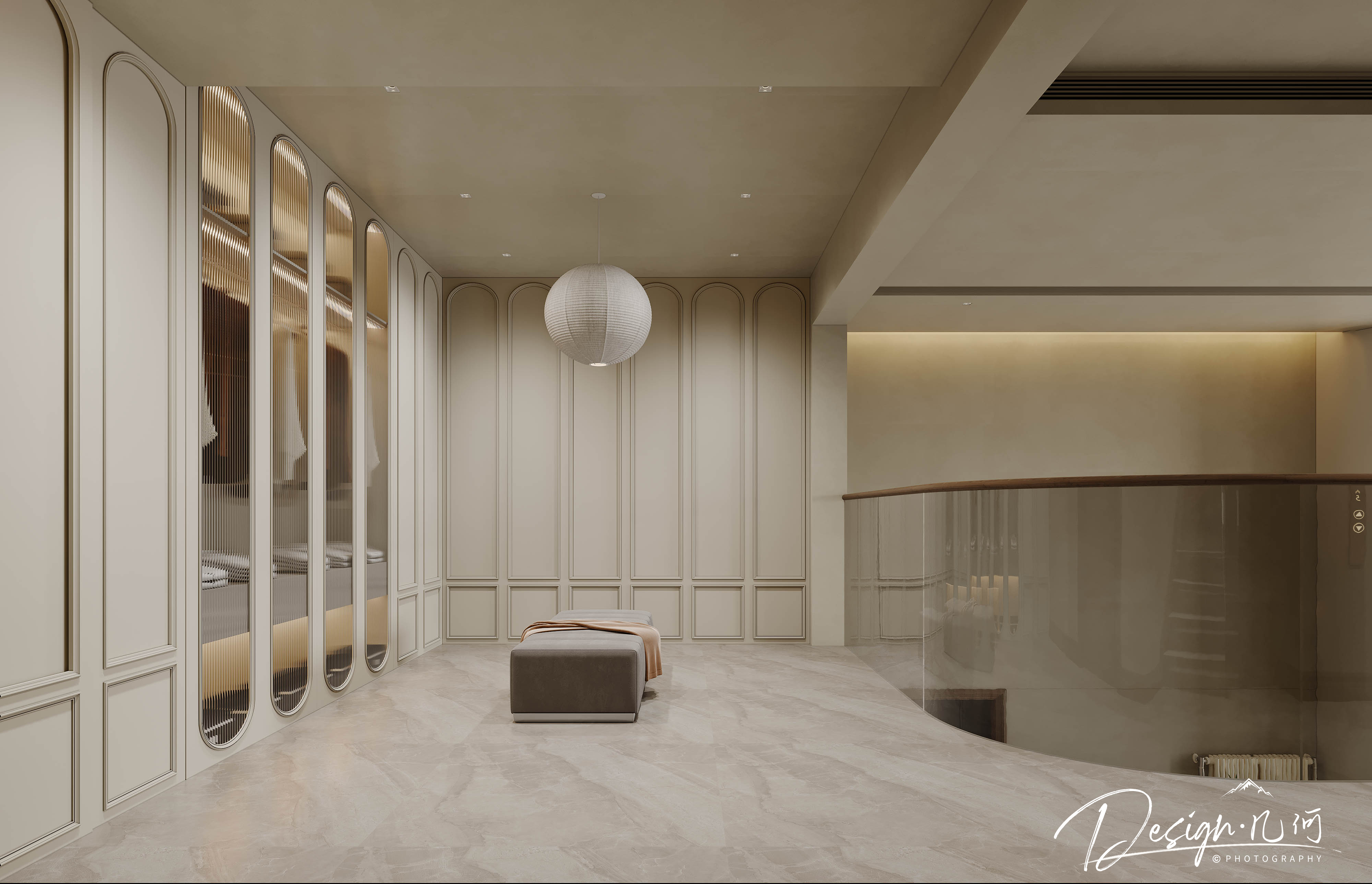 几何空间视觉表现 | 国建红郡中古风客餐厅-41