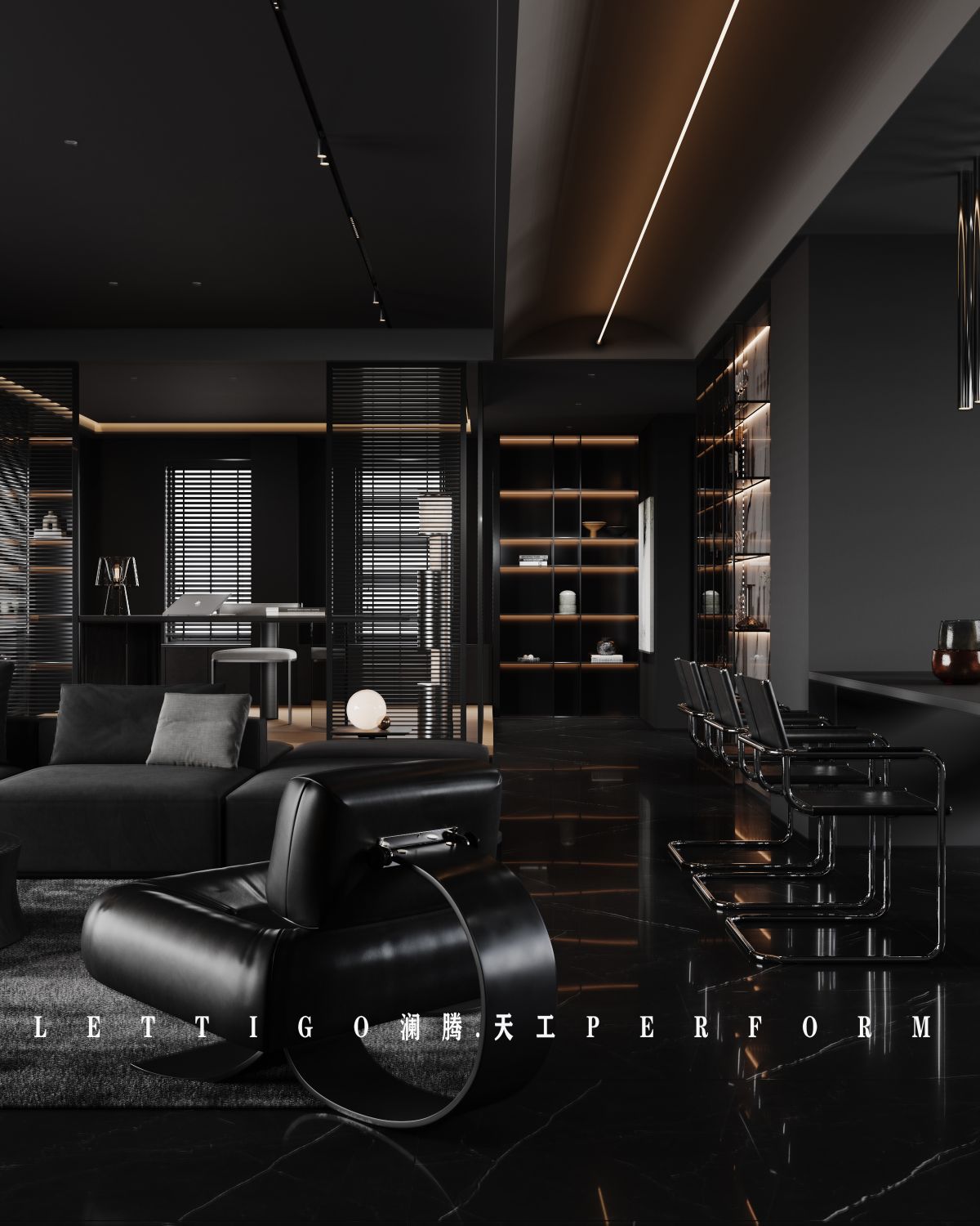 个性不羁的暗黑系家装-7