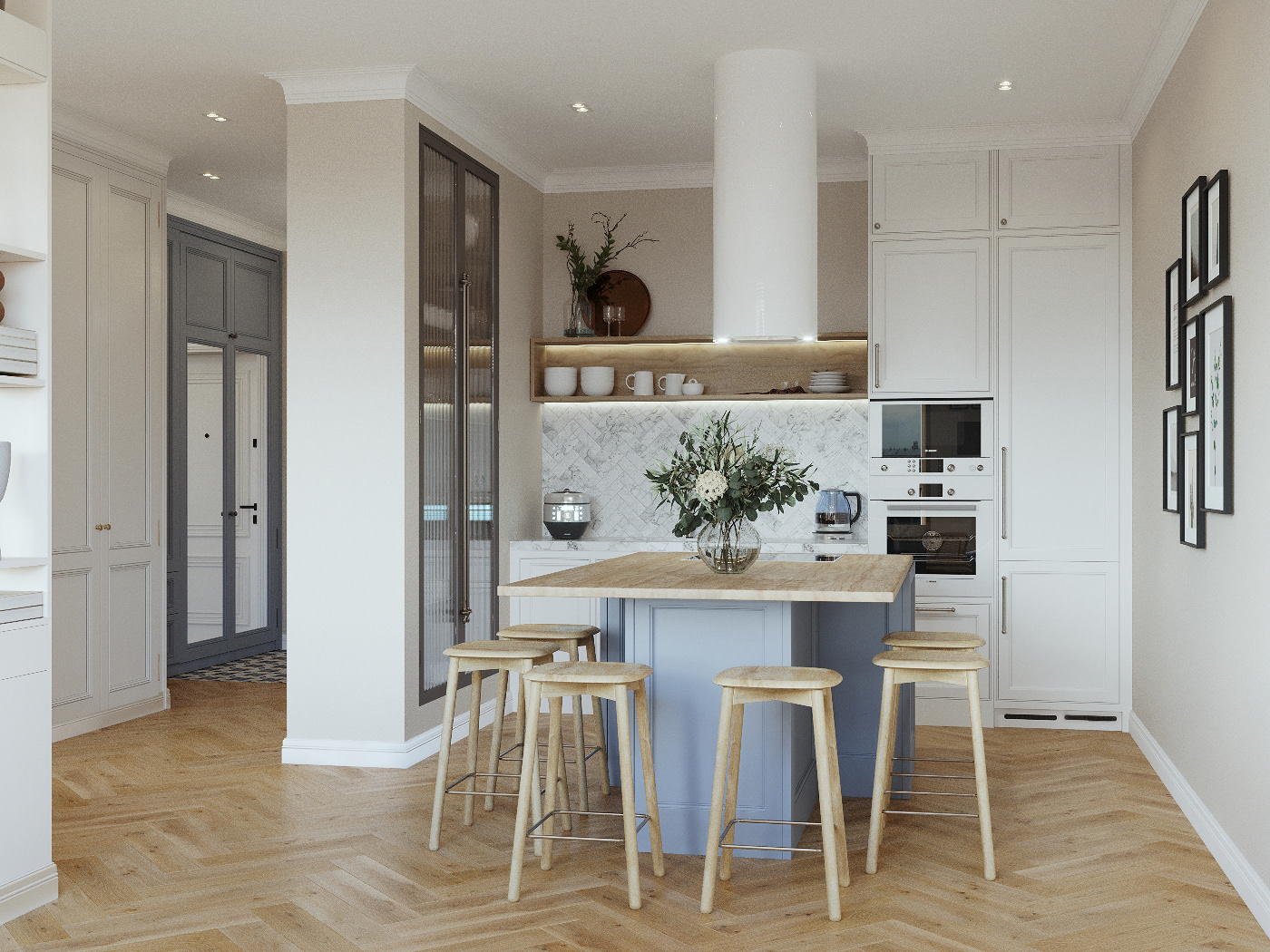 莫斯科公寓室内设计丨俄罗斯莫斯科丨Asmolova Kristina-7