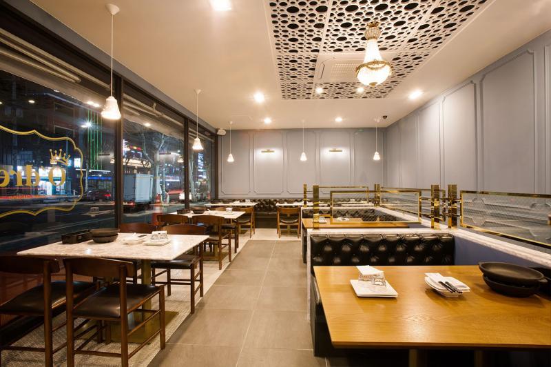 光场现代韩式餐厅设计-3