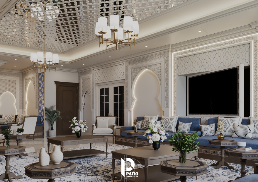 伊斯兰风格入口,会客厅及餐厅设计丨沙特阿拉伯吉达丨Patio Architects L.L.C.-13