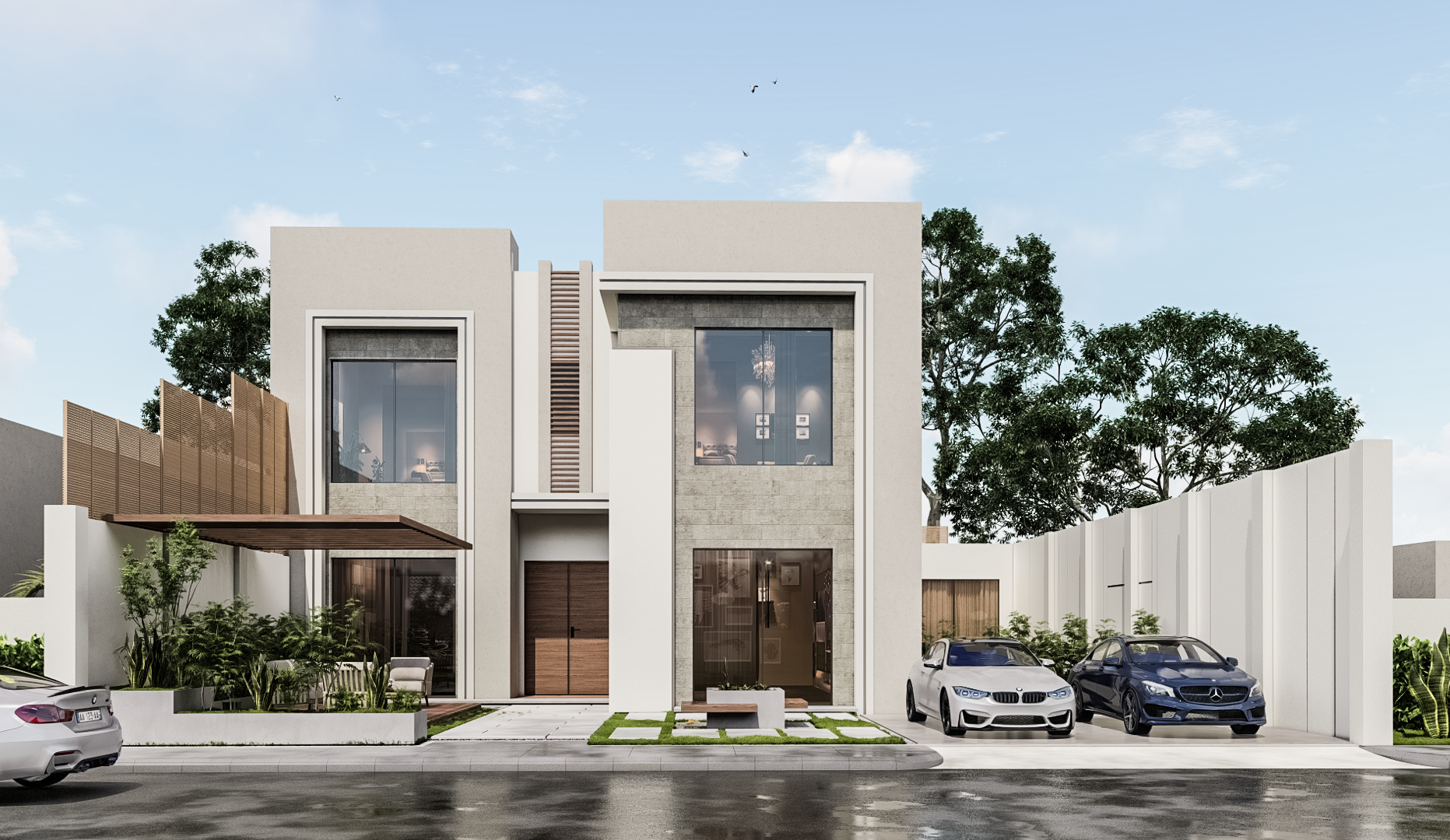 现代优雅 · 当代别墅外观和景观设计-4