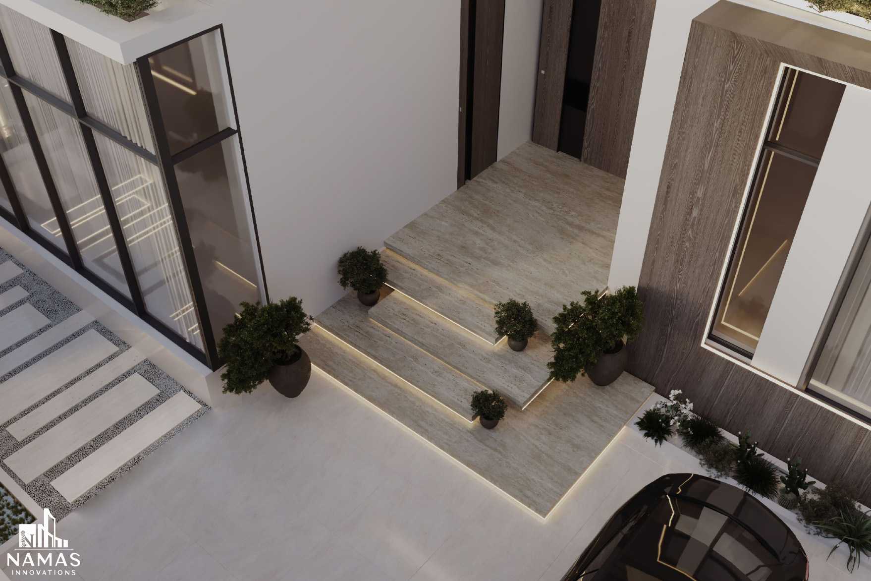 现代简约风别墅外观设计丨沙特阿拉伯丨Namasinnovation-9