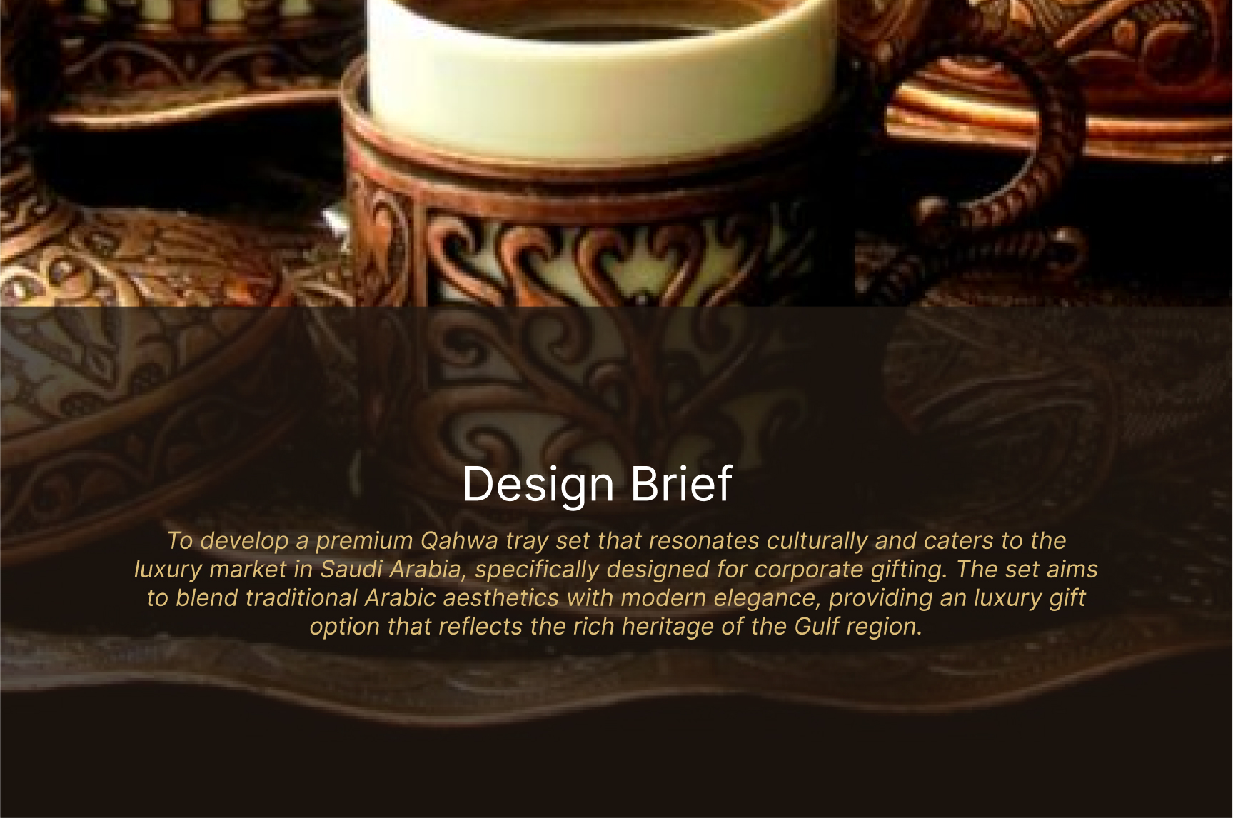 Arabic Qahwa Cup & Tray Set-1