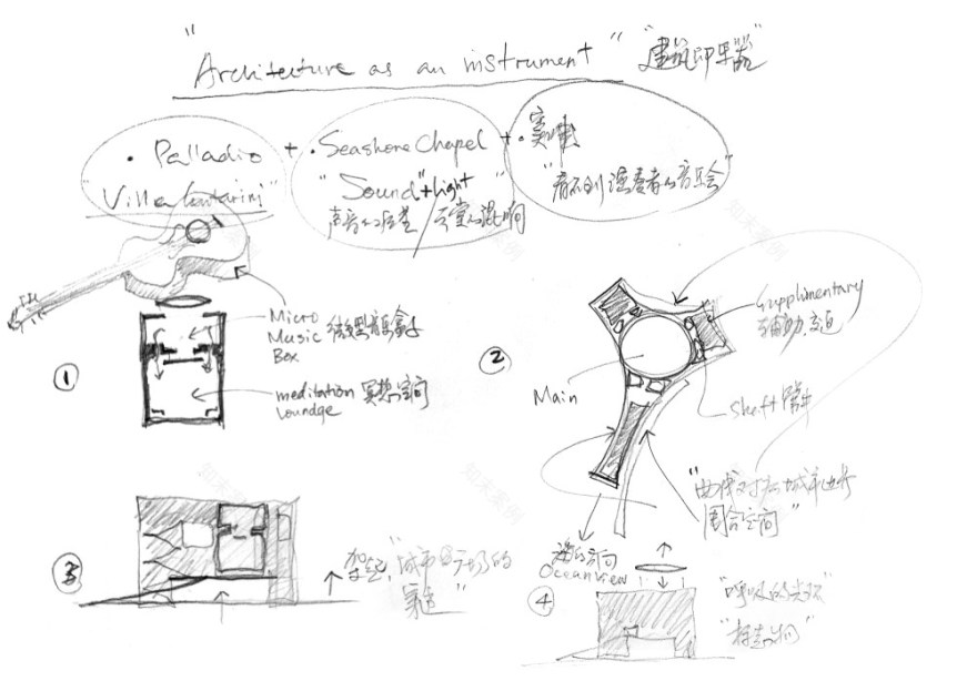 降落在阿那亚广场上精密音乐盒子的混凝土礼堂设计丨中国秦皇岛丨直向建筑-42